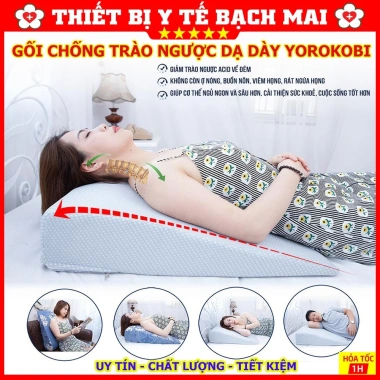 Gối Trào Ngược Dạ Dày YOROKOBI - Gối Nêm 7° Chống Trào Ngược Khi Ngủ Tại Nhà, Giá 235k