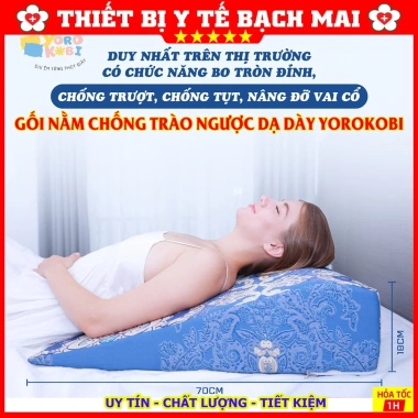 Gối Trào Ngược Dạ Dày YOROKOBI - Gối Nêm 7° Chống Trào Ngược Khi Ngủ Tại Nhà, Giá 235k