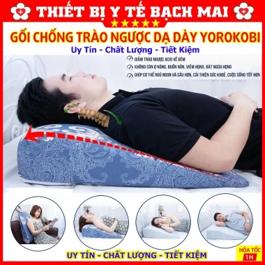 Gối Trào Ngược Dạ Dày YOROKOBI - Gối Nêm 7° Chống Trào Ngược Khi Ngủ Tại Nhà, Giá 235k