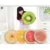 Gối tròn 3D họa tiết trái cây 36cm dày 5cm - Tựa lưng êm ái cho văn phòng và du lịch, giảm giá 99k