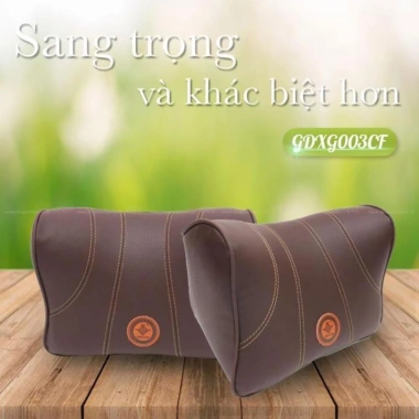 Gối tựa đầu cao su non đúc nguyên khối bọc da cao cấp - Siêu đàn hồi cho xe hơi & ghế văn phòng, giá ưu đãi 119k