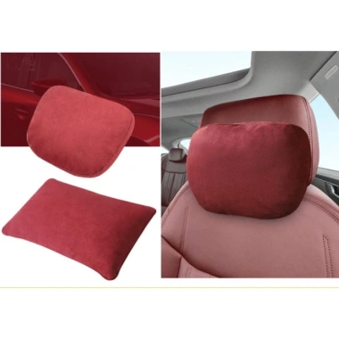 Gối tựa đầu, cổ, lưng ô tô da lộn mec cao cấp - giảm đau cổ, lưng, vai gáy, giá 78.000 VND