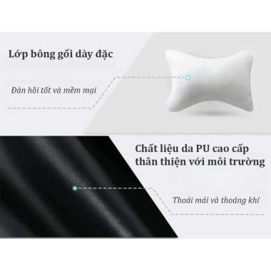 Gối Tựa Đầu Da Êm Ái, Gắn Ghế Ngồi Ô Tô Kia Rio 2-4 X Line, Giá chỉ 45.000 VND