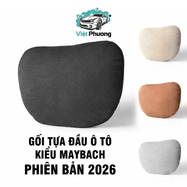 Gối Tựa Đầu Dựa Cổ Ô Tô Da Lộn Maybach Cao Cấp Siêu Mềm, Chống Đau Mỏi Nhiều Màu