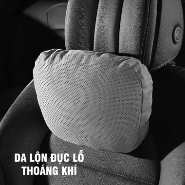 Gối Tựa Đầu Dựa Cổ Ô Tô Da Lộn Maybach Cao Cấp Siêu Mềm, Chống Đau Mỏi Nhiều Màu 3 Gối Tựa Đầu Dựa Cổ Ô Tô Da Lộn Maybach Cao Cấp Siêu Mềm, Chống Đau Mỏi Nhiều Màu 3