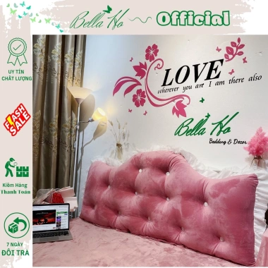 Gối tựa đầu giường đính khuy đa kích thước 1.5‑2m, êm ái, giảm giá 519.000đ