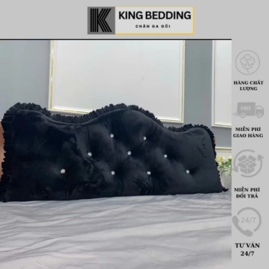 Gối tựa đầu giường nhung cao cấp full size 1‑2m² - Giá ưu đãi 820.000 VND