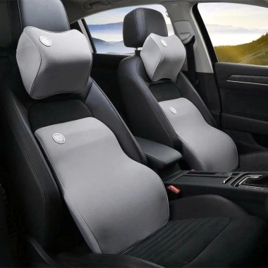 Gối tựa đầu & kê lưng cao su non nỉ - Chống đau khi lái ô tô, chỉ 119.000₫