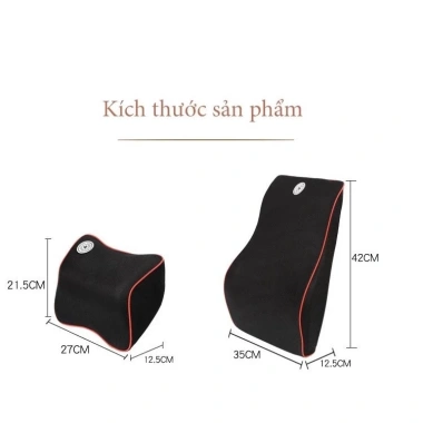 Gối tựa đầu & kê lưng cao su non nỉ - Chống đau khi lái ô tô, chỉ 119.000₫