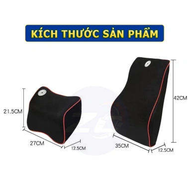 Gối tựa đầu & kê lưng ô tô cao su non nỉ cao cấp - Chống đau, thoải mái, chỉ 75.000₫ 3
