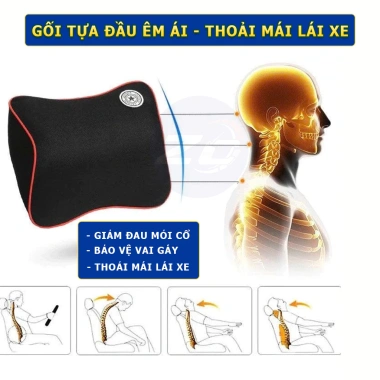 Gối tựa đầu & kê lưng ô tô cao su non nỉ cao cấp - Chống đau, thoải mái, chỉ 75.000₫ 4
