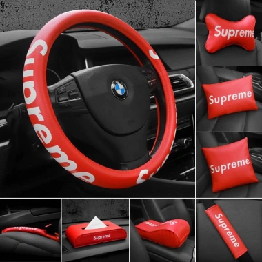 Gối tựa đầu & lưng, bọc vô lăng in chữ SUPREME độc đáo – Tùy chỉnh xe hơi, còn 105.840₫ 2