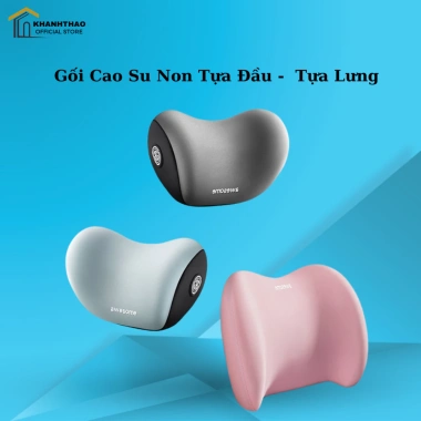 Gối tựa đầu lưng cao su non - đàn hồi, giảm đau vai gáy ôtô & văn phòng, 95.000đ