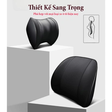 Gối Tựa Đầu & Lưng Ô Tô Cao Su Non Bọc Da – Thoáng Khí, Chống Đau Lưng, Mỏi Cổ – 145k Hoàng Nam Auto 6 Gối Tựa Đầu & Lưng Ô Tô Cao Su Non Bọc Da – Thoáng Khí, Chống Đau Lưng, Mỏi Cổ – 145k Hoàng Nam Auto 6