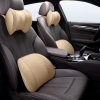 Gối Tựa Đầu & Lưng Ô Tô Cao Su Non Bọc Da – Thoáng Khí, Chống Đau Lưng, Mỏi Cổ – 145k Hoàng Nam Auto 8