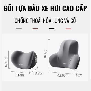 Gối Tựa Đầu & Lưng Ô tô Cao Su Non Siêu Mềm - Giá 79.000đ Giảm Sốc