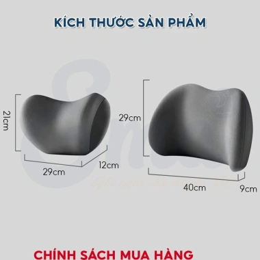 Gối tựa đầu & lưng ô tô Hi-Sleep - Giảm đau cổ vai gáy, chống mỏi lưng, êm ái thoáng khí 7 Gối tựa đầu & lưng ô tô Hi-Sleep - Giảm đau cổ vai gáy, chống mỏi lưng, êm ái thoáng khí 7