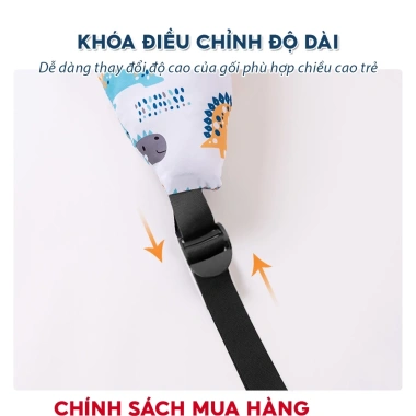 Gối tựa đầu ngủ ô tô bé Hi‑Sleep – Chống nghẹo cổ, cố định an toàn, dễ điều chỉnh 2