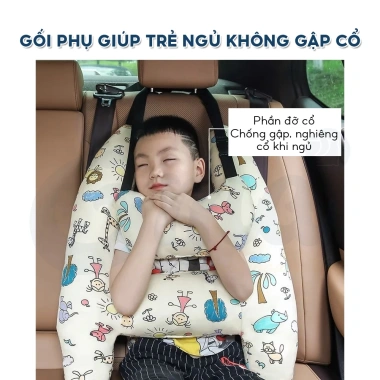 Gối tựa đầu ngủ ô tô bé Hi‑Sleep – Chống nghẹo cổ, cố định an toàn, dễ điều chỉnh 4