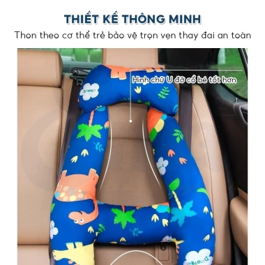 Gối tựa đầu ngủ ô tô bé Hi‑Sleep – Chống nghẹo cổ, cố định an toàn, dễ điều chỉnh 7