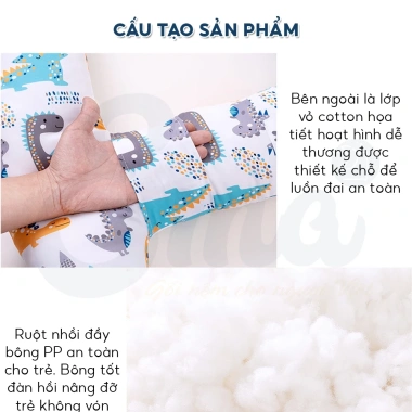 Gối tựa đầu ngủ ô tô bé Hi‑Sleep – Chống nghẹo cổ, cố định an toàn, dễ điều chỉnh 8