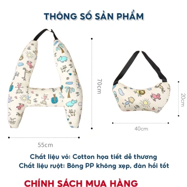 Gối tựa đầu ngủ ô tô bé Hi‑Sleep – Chống nghẹo cổ, cố định an toàn, dễ điều chỉnh 9