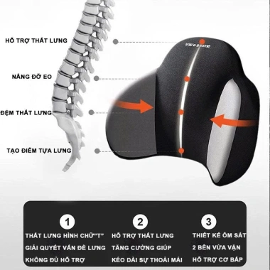 Gối tựa đầu ô tô Awesome - Đàn hồi, thoáng khí, hỗ trợ lưng, mang cảm giác dễ chịu khi lái 6