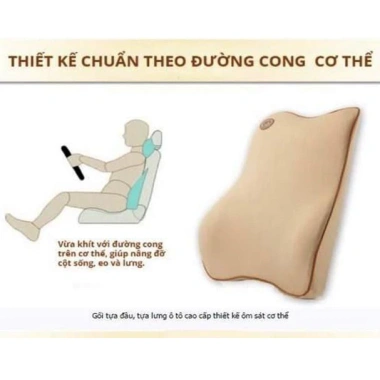 Gối Tựa Đầu Ô Tô Cao Su Non Cao Cấp - Siêu Đàn Hồi, Chống Đau Mỏi, Giá ưu đãi 59.000đ