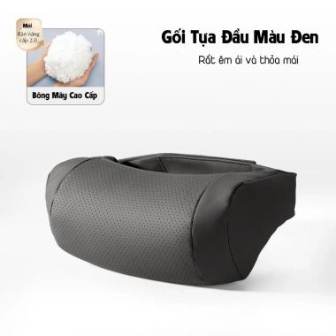 Gối Tựa Đầu Ô Tô Da Cao Cấp Lõi Bông Mềm Mại Lái Thoải Mái, Tập Trung, Giá 169.990₫