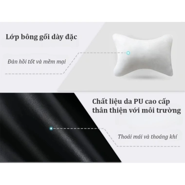 Gối Tựa Đầu Ô Tô Da Logo Xe Chính Hãng - Giảm Giá, Chỉ 62.000