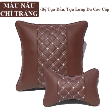 Gối Tựa Đầu Ô Tô Da Nappa Cao Cấp - Chống Đau Cổ Vai Gáy Khi Lái Xe T08 6