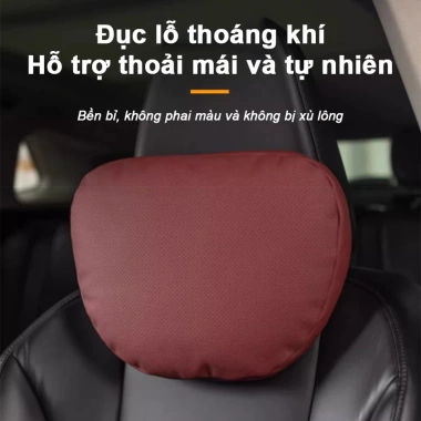 Gối tựa đầu ô tô da Nappa mềm êm, thoáng khí hỗ trợ cổ lưng - Giá chỉ 159.000đ 8 Gối tựa đầu ô tô da Nappa mềm êm, thoáng khí hỗ trợ cổ lưng - Giá chỉ 159.000đ 8