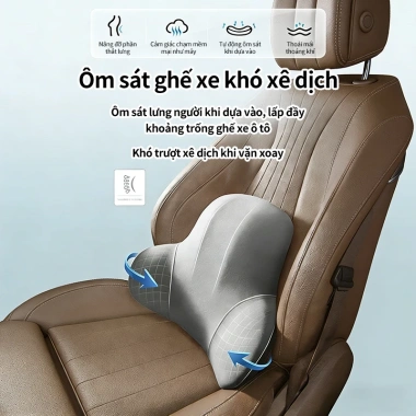 Gối tựa đầu ô tô đàn hồi thoáng khí - Giảm giá 49.900đ, thoải mái lái xe