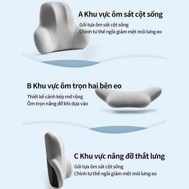 Gối tựa đầu ô tô đàn hồi thoáng khí - Giảm giá 49.900đ, thoải mái lái xe