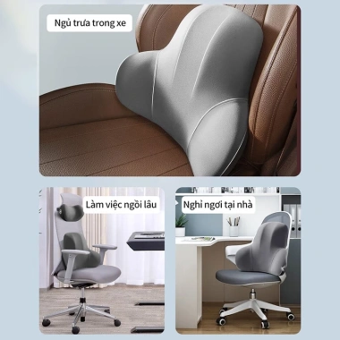 Gối tựa đầu ô tô đàn hồi thoáng khí - Giảm giá 49.900đ, thoải mái lái xe