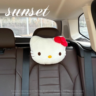 Gối Tựa Đầu Ô Tô Hello Kitty Cao Cấp - Giảm Đau Cổ Vai, Mỏi Gáy, Giá 113.000 VND