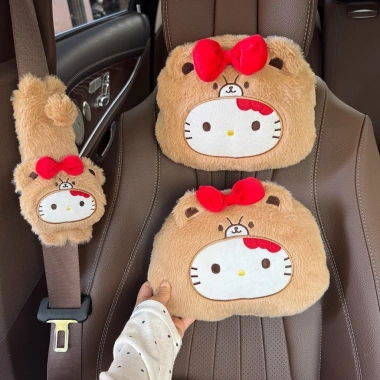 Gối Tựa Đầu Ô Tô Hello Kitty Cao Cấp - Giảm Đau Cổ Vai, Mỏi Gáy, Giá 113.000 VND
