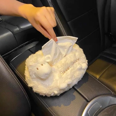 Gối Tựa Đầu Ô Tô Hình Chú Cừu Bông Tuyết Trang Trí Lưng Xe Hơi Giá 90.000đ