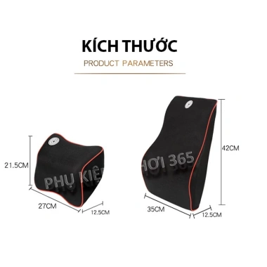 Gối tựa đầu ô tô và lưng cao su non - Thoải mái, giảm đau, chỉ 80.000₫