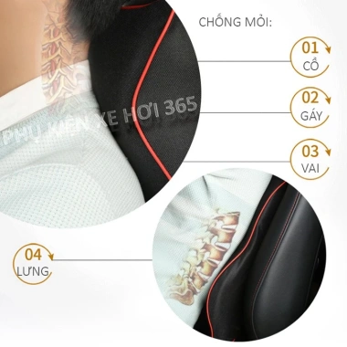 Gối tựa đầu ô tô và lưng cao su non - Thoải mái, giảm đau, chỉ 80.000₫