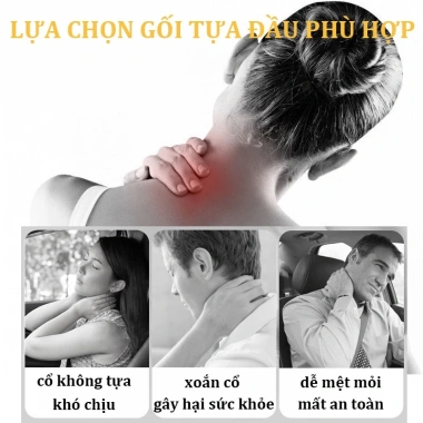 Gối tựa đầu ô tô vải nhung cao cấp hỗ trợ cổ giảm đau mỏi giá ưu đãi 56.000 VND