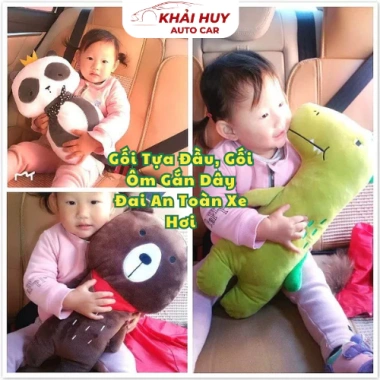Gối Tựa Đầu Ôm An Toàn Xe Hơi Họa Tiết Hoạt Hình – Chống Trượt Bảo Vệ Vai Bé, 128.700₫