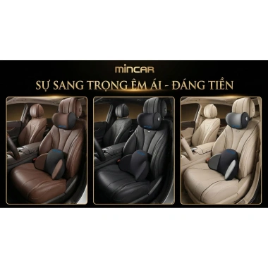 Gối tựa đầu và lưng cao su non công thái học cho ghế ô tô, văn phòng - Mincar giảm giá 69.000đ