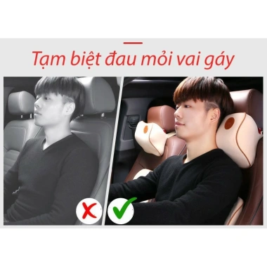 Gối tựa đầu và lưng cao su non LIMPAR siêu đàn hồi, giảm đau mỏi ngồi ô tô, văn phòng - 85.000