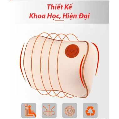 Gối tựa đầu và lưng cao su non LIMPAR siêu đàn hồi, giảm đau mỏi ngồi ô tô, văn phòng - 85.000