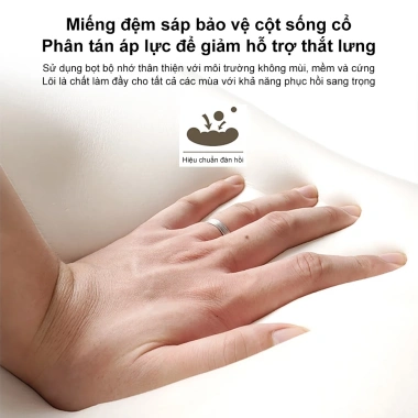 Gối tựa đầu và lưng công thái học Awesome - Thiết kế thoải mái, hỗ trợ cổ, giá 50.000₫