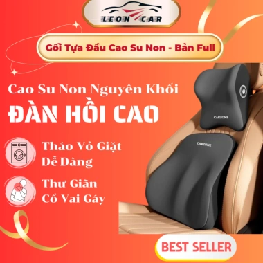 Gối Tựa Đầu và Lưng Ô Tô CARZONE – Cao Su Non Mềm Mại, Êm Ái, Giảm Đau Mỏi Khi Lái Xe