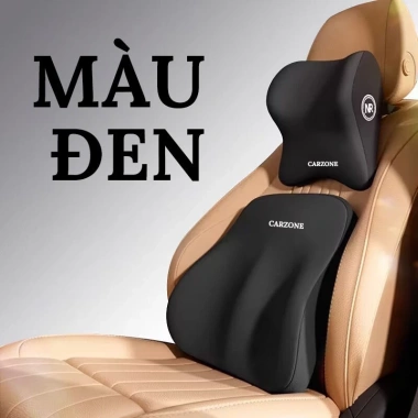 Gối Tựa Đầu và Lưng Ô Tô CARZONE – Cao Su Non Mềm Mại, Êm Ái, Giảm Đau Mỏi Khi Lái Xe
