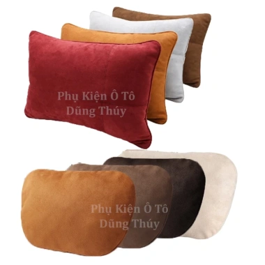 Gối Tựa Đầu và Lưng Ô Tô Da Lộn Maybach Siêu Sang - Siêu Mềm, Chống Đau Vai Gáy, Giá 108.000 VND Mã T06