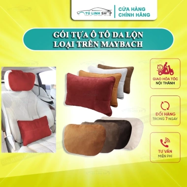 Gối tựa đầu và lưng ô tô Maybach da lộn cao cấp - Giá ưu đãi 97.020₫